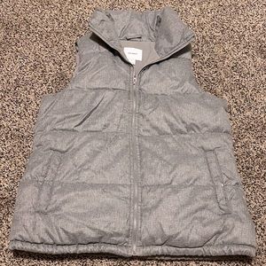 Gray puffy vest